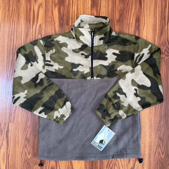 Burnside Other - NWT Kids Camo Vintage Fleece 1/4 Zip Pullover